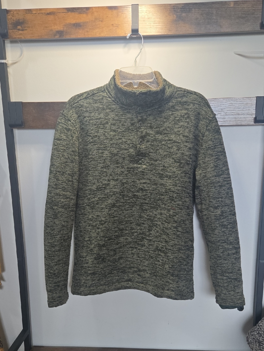 Weatherproof Olive Marled Turtleneck Pullover